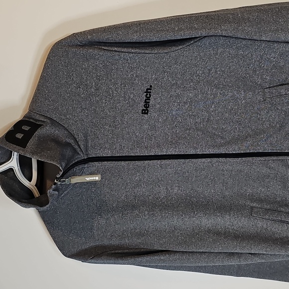 Bench Men's Large Gray Zip Up Jacket - Picture 2 of 6